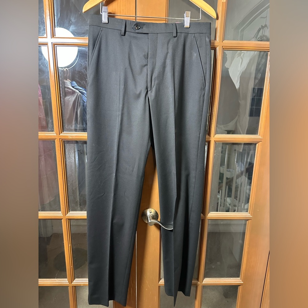 Alfani Slim Fit Black Stretch Trousers 32 x 34